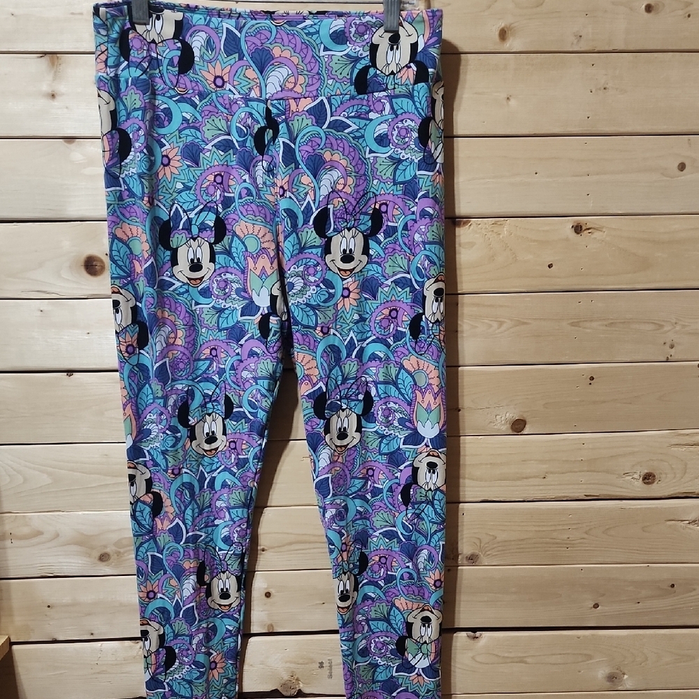 Lularoe Disney Minnie Mouse Leggings Size Tall and Curvy